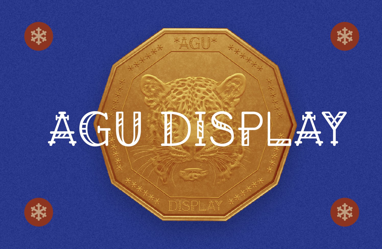 Agụ Display specimen over a sculpted leopard medallion