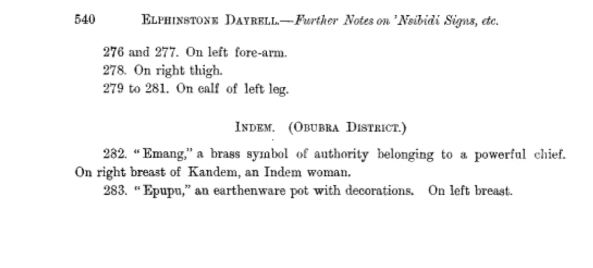 Dayrell (1911). Page 540, the last page: signs 276 to 283.